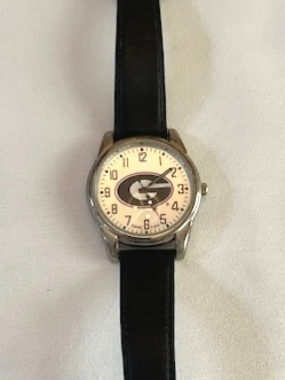 GAME TIME | UGA Bulldogs watch with leather strap-NEW battery-EUC